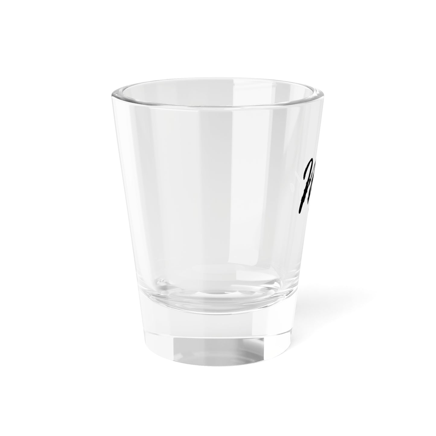 "Mrs." In Italic Black Shot Glass, 1.5oz