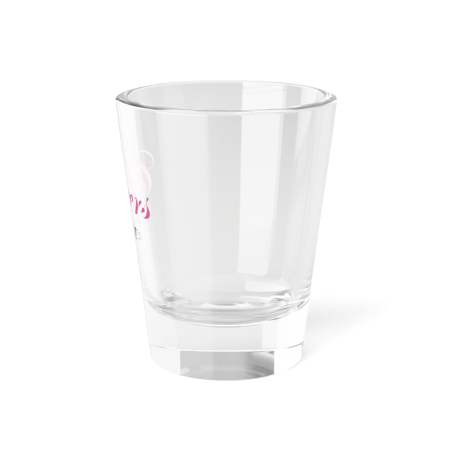 "Cheers Y'All" in Pink and Black Shot Glass, 1.5oz