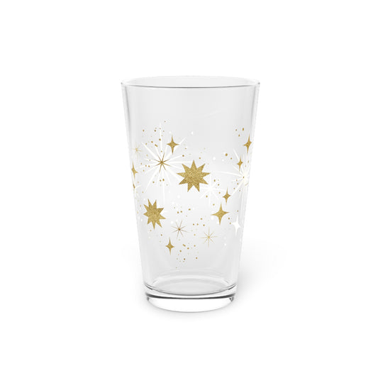 Gold Stars Pint Glass, 16oz
