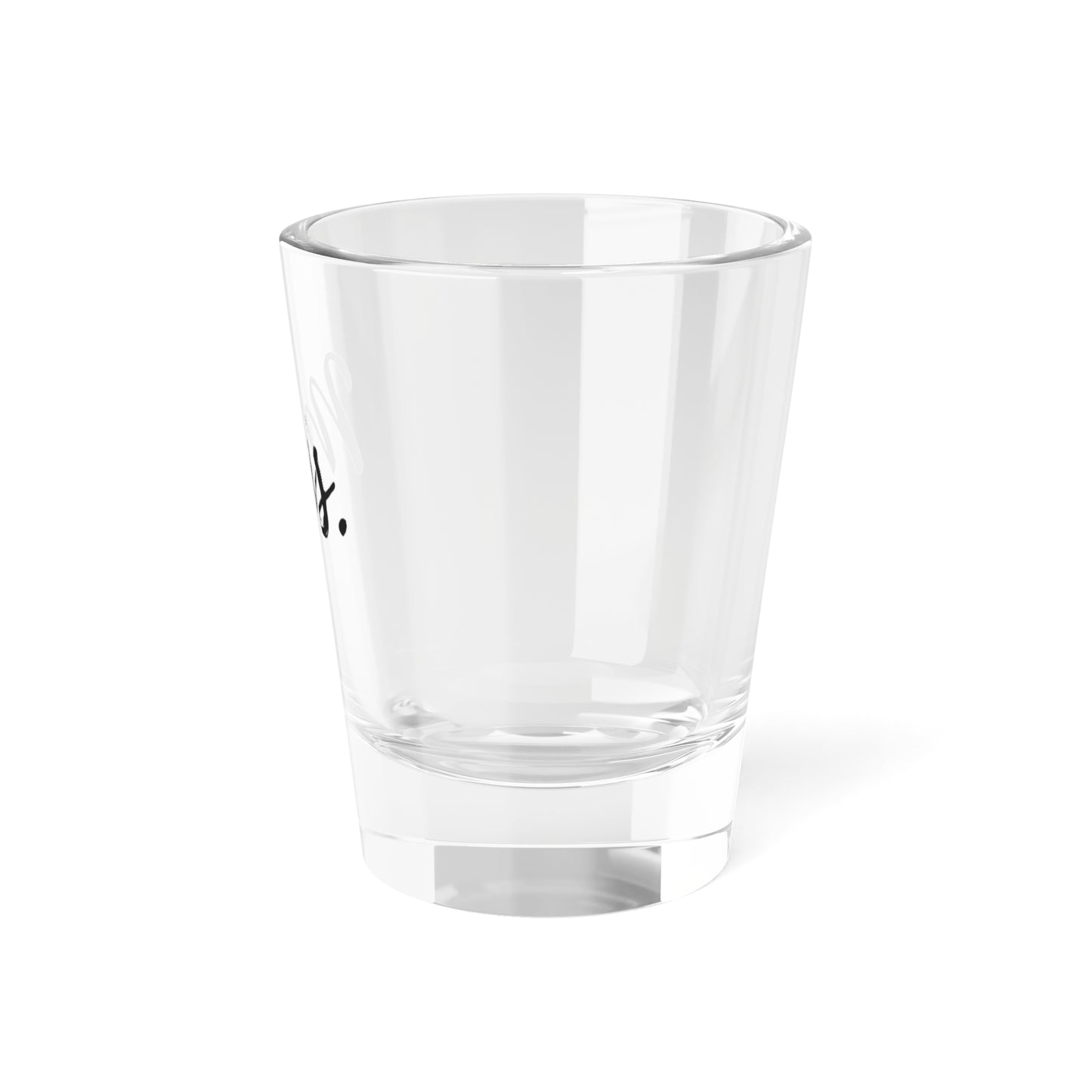 "Mrs." In Italic Black Shot Glass, 1.5oz