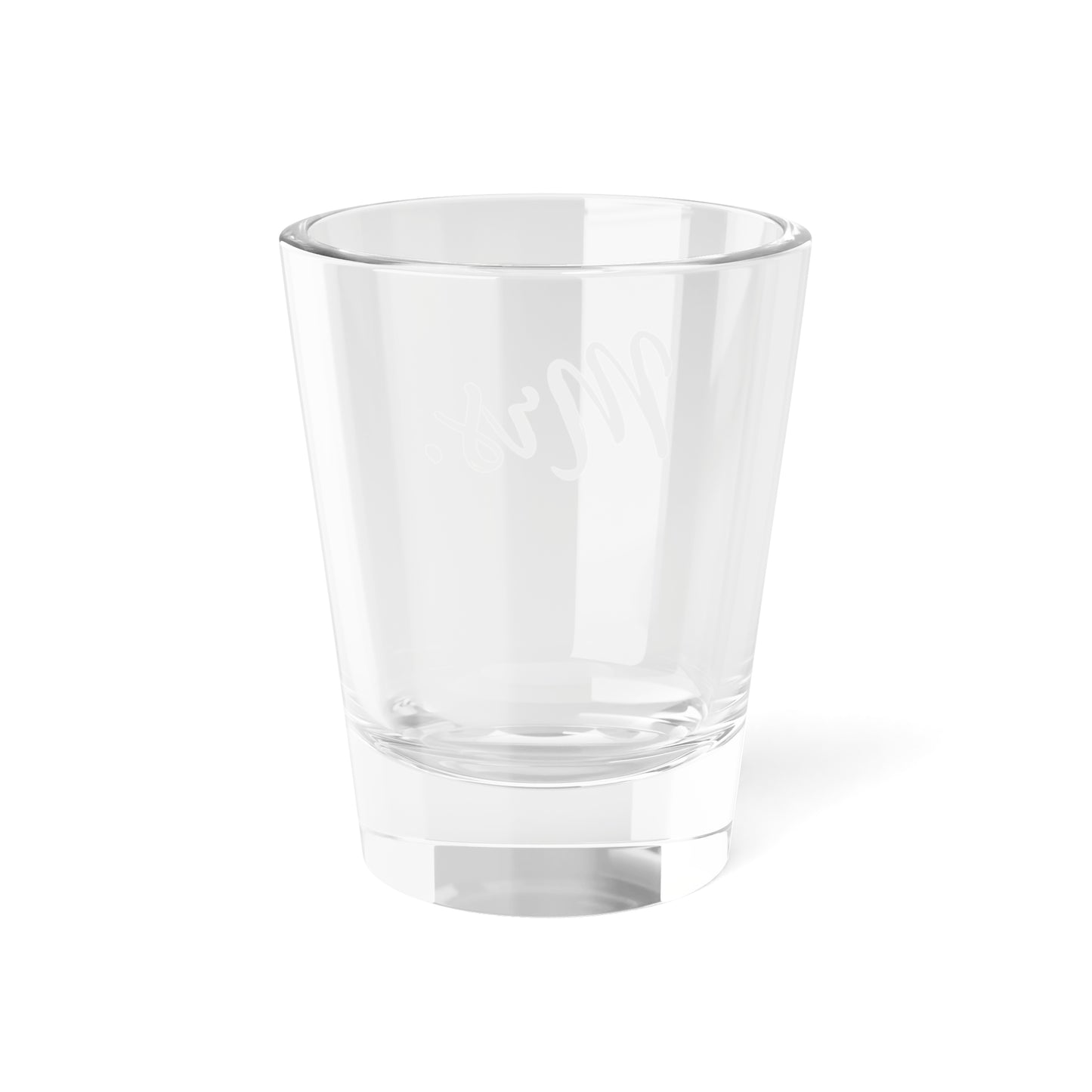 "Mrs." In Italic Black Shot Glass, 1.5oz