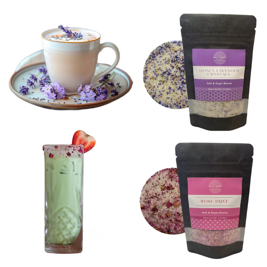 Premium Salt & Sugar Blends Bundle - Pack of 2, Botanical Blends - Fragrant & Herbal Tones