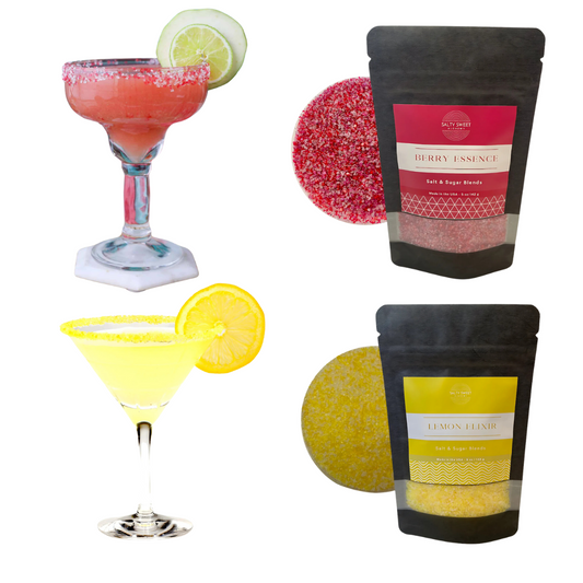 Premium Salt & Sugar Blends Bundle - Pack of 2, Fruit Blends - Tart & Bright