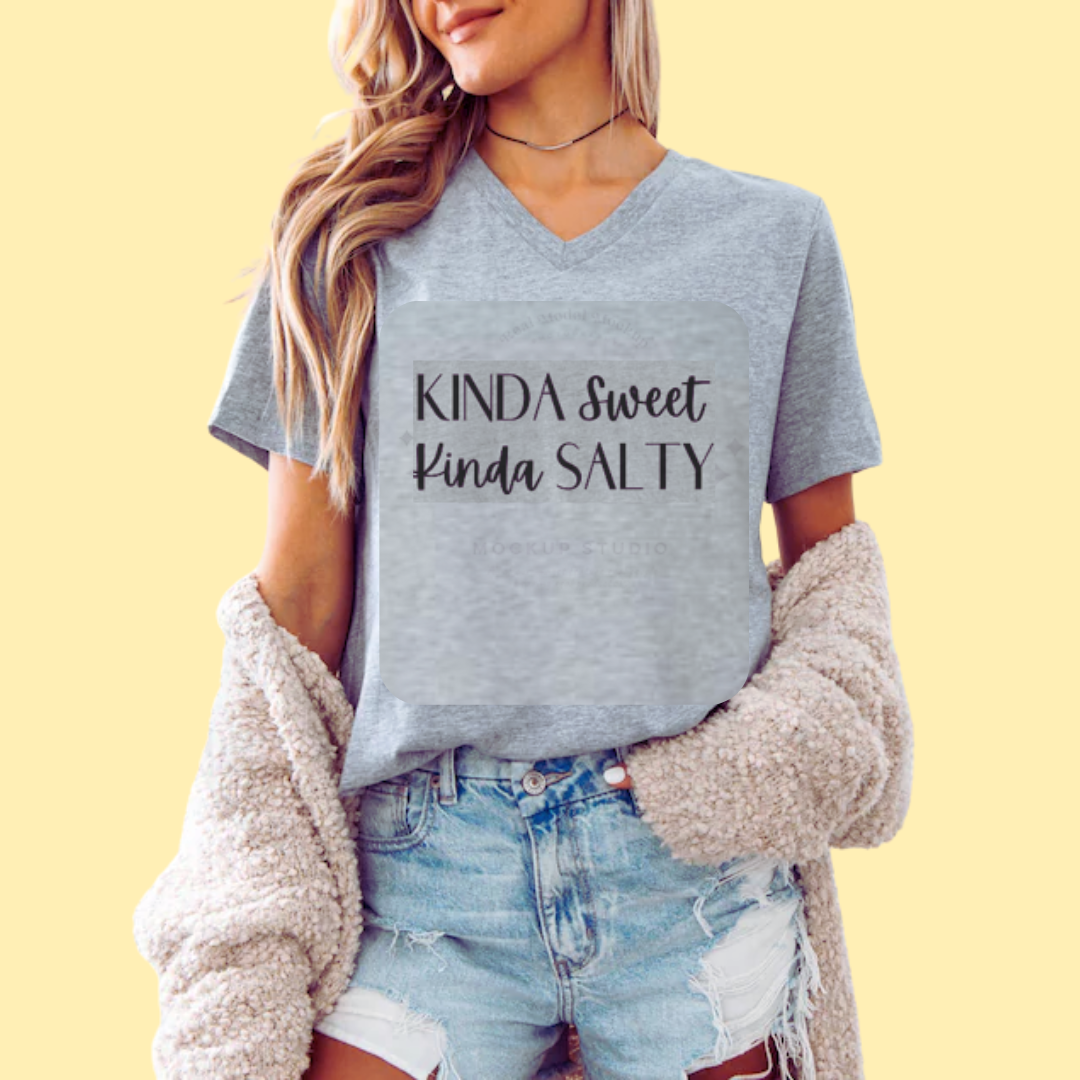 "Kinda Sweet, Kinda Salty" Bella Canvas Unisex Tee 3001CVC