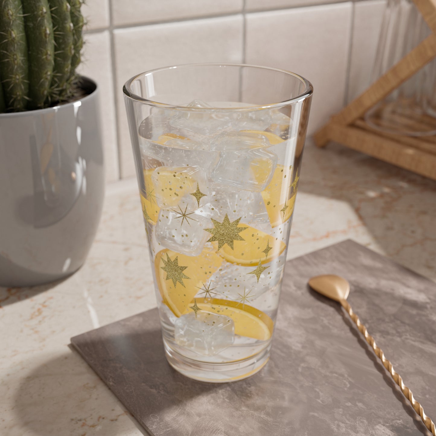 Gold Starts Cocktail & Mixing Glass, 16oz
