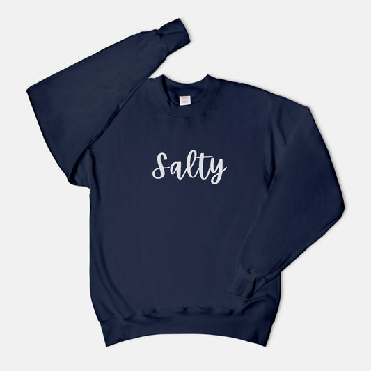 "Salty" Unisex Crew Neck Sweatshirt Hanes F260