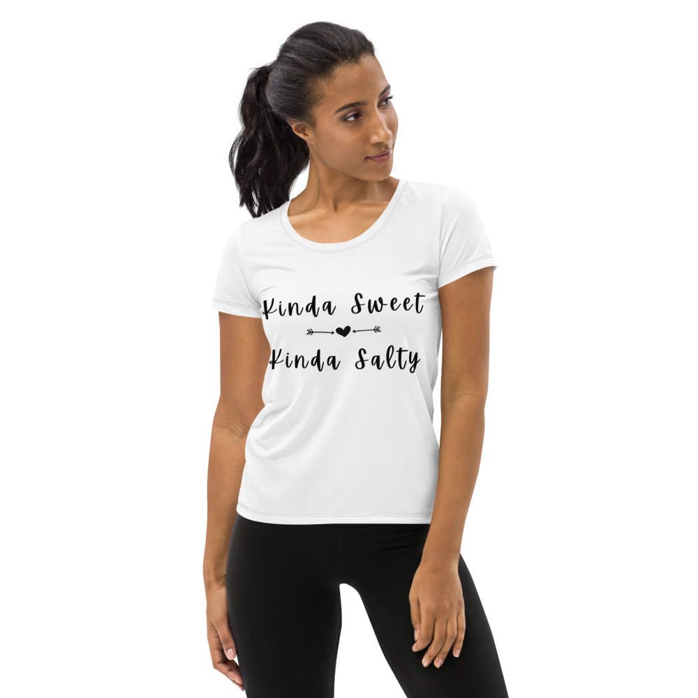 "Kinda Sweet, Kinda Salty" All-Over Print Women's Athletic T-Shirt