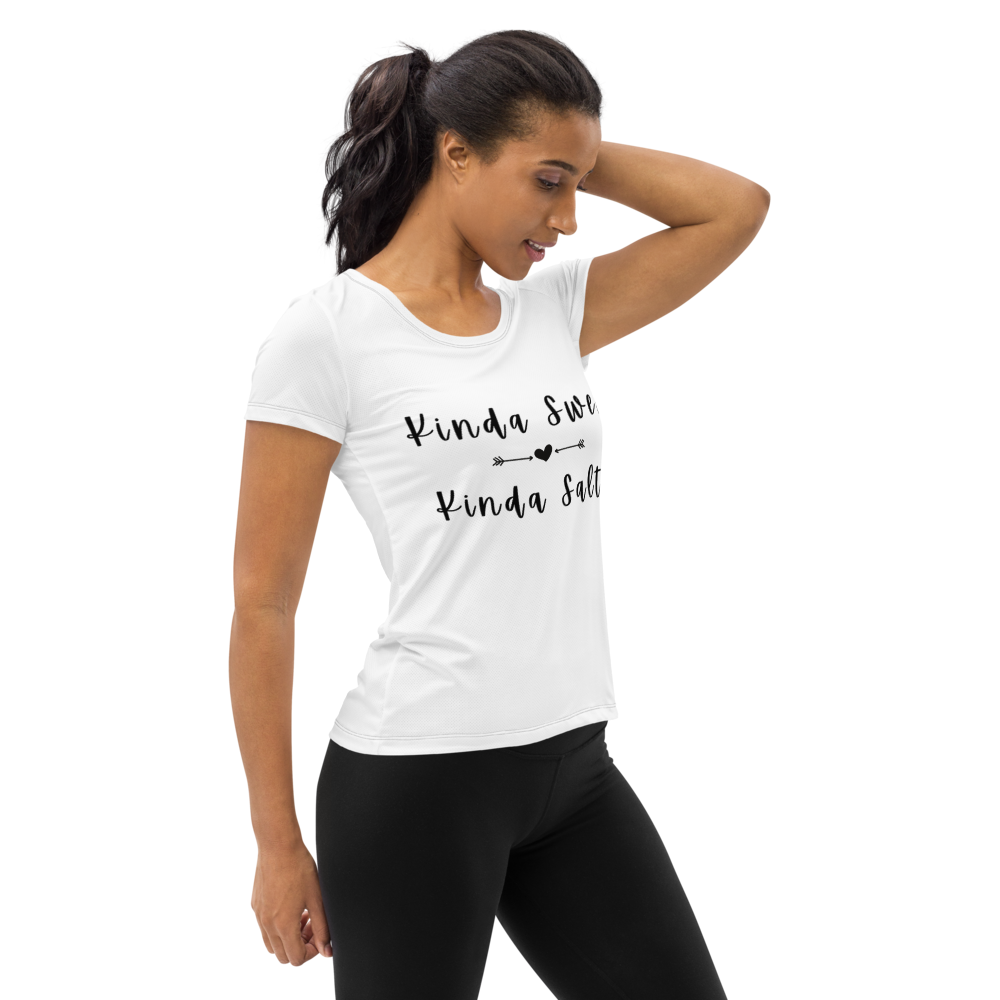 "Kinda Sweet, Kinda Salty" All-Over Print Women's Athletic T-Shirt