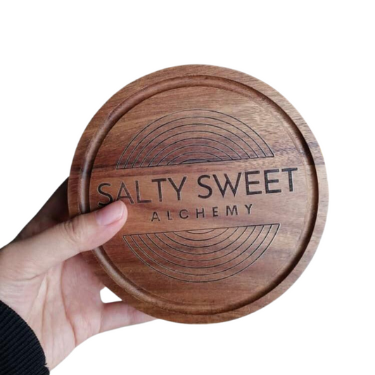 "Salty Sweet Alchemy" Acacia Wood Cocktail Rimmer