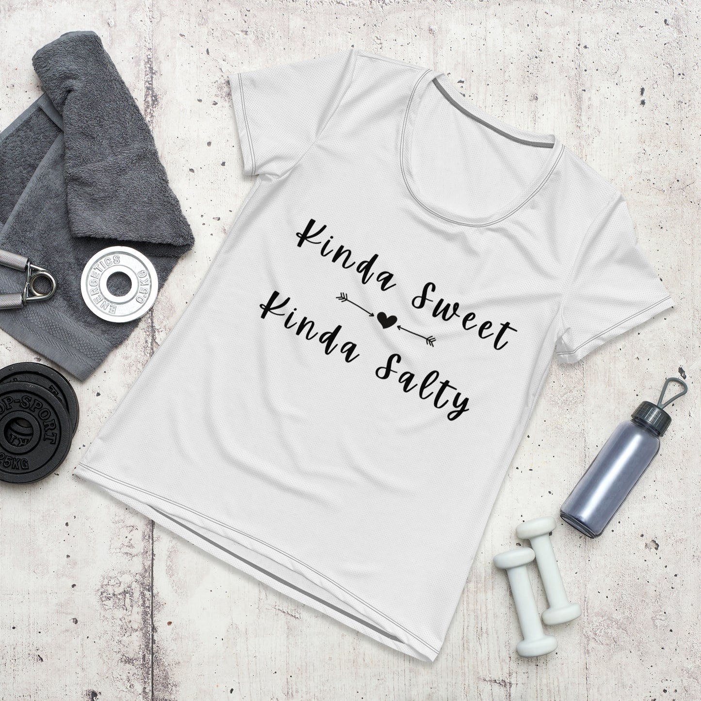 "Kinda Sweet, Kinda Salty" All-Over Print Women's Athletic T-Shirt