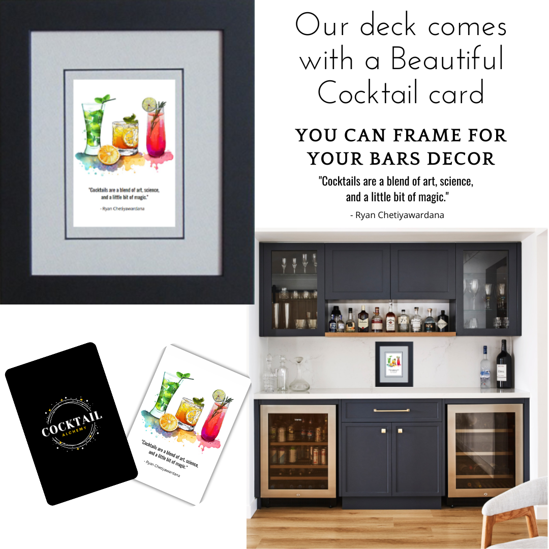 Cocktail Alchemy Recipe Cards Set - 100+ Premium Bartender Flashcards